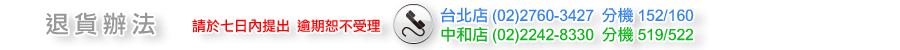 退貨辦法