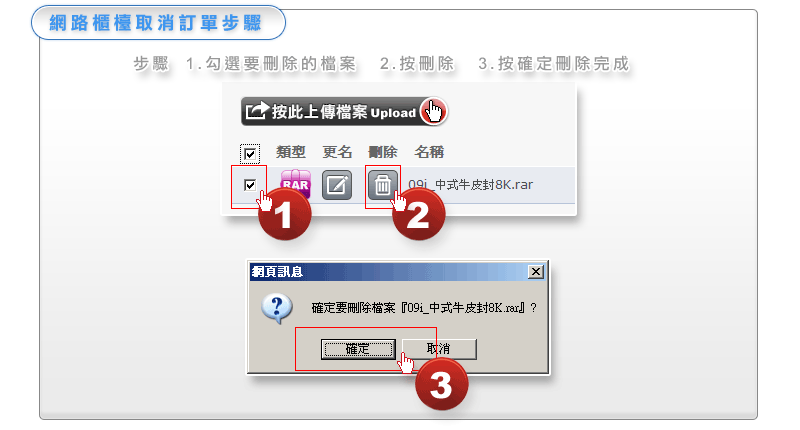 線上下單取消訂單步驟